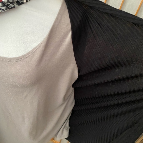 Kim Rogers Black Open Cardigan 2 Piece Set Tank Abstract Infinity Scarf Women S - Picture 4 of 7